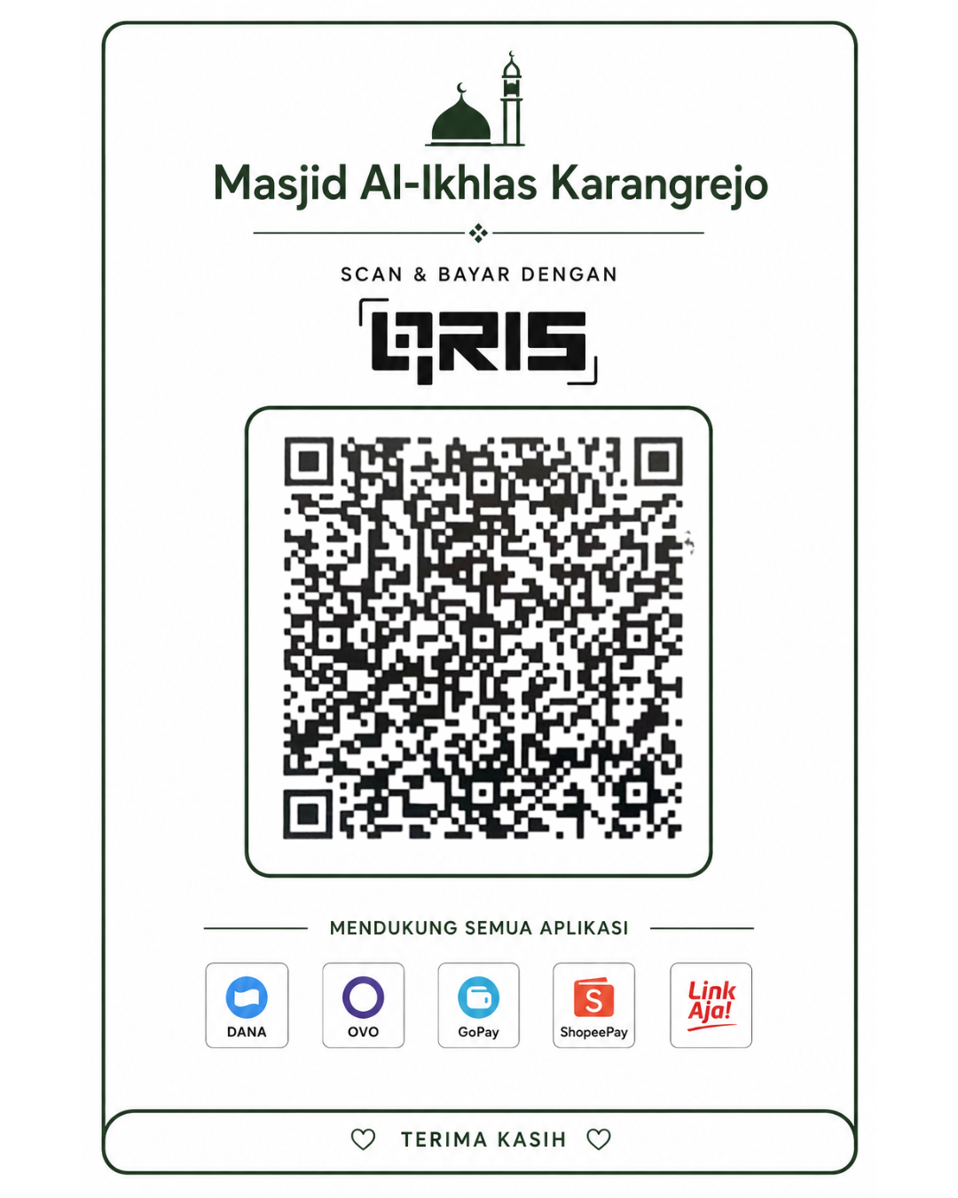 QRIS infaq Masjid Al Ikhlas